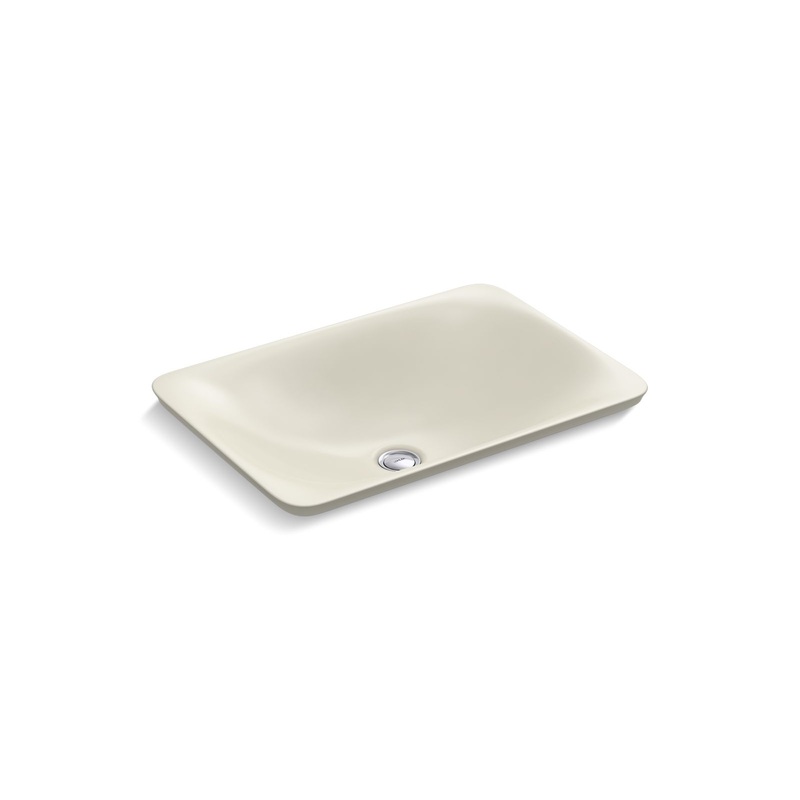 KOHLER K-7799-96 Carillon 21-1/4" Rectangular Drop-In Bathroom Sink, No Overflow In Biscuit