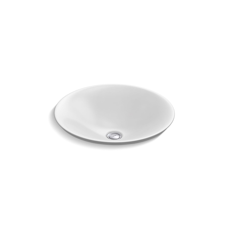 KOHLER K-7806-0 Carillon 17-3/4" Round Drop-In Bathroom Sink, No Overflow In White