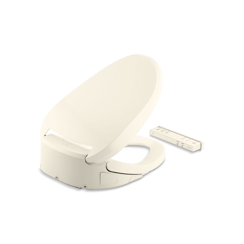 KOHLER K-8298-CR-96 Purewash E820 Elongated Bidet Toilet Seat With Remote Control In Biscuit