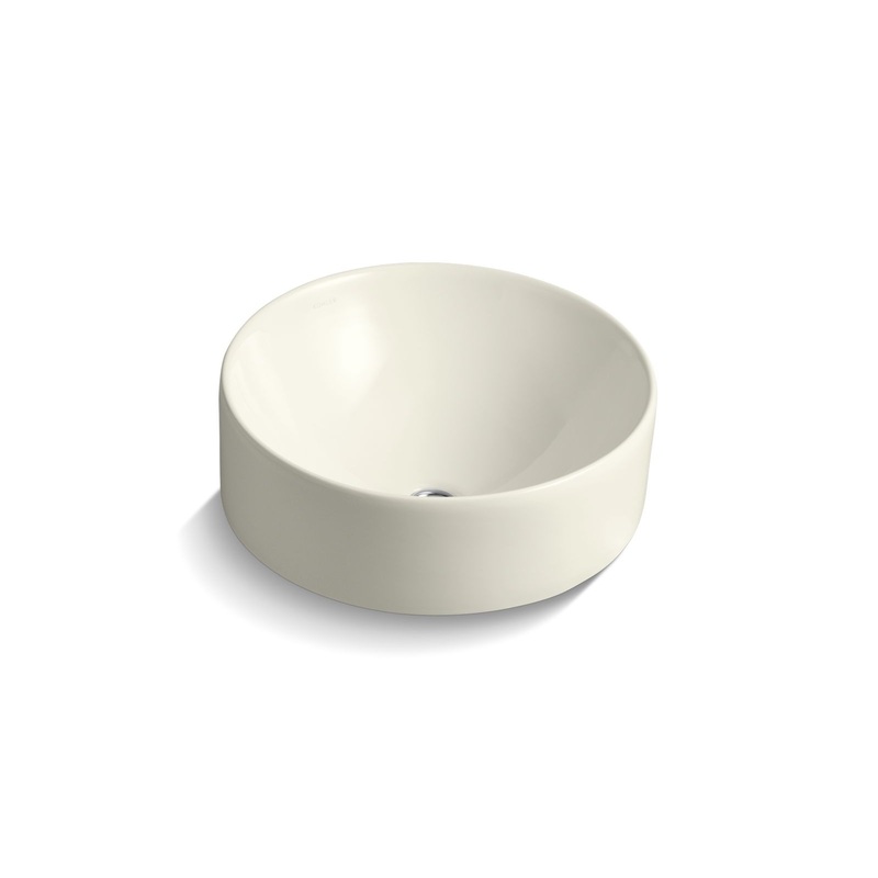 KOHLER K-14800-96 Vox 16-1/2" Round Vessel Bathroom Sink In Biscuit