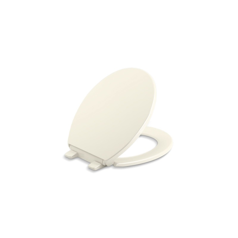 KOHLER K-20111-96 Brevia Quiet-Close Round-Front Toilet Seat In Biscuit