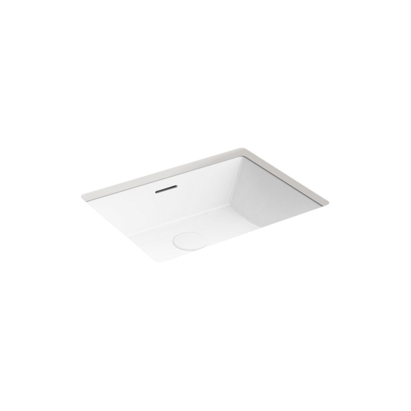 KOHLER K-21058-0 Brazn 21-1/4" Rectangular Undermount Bathroom Sink In White