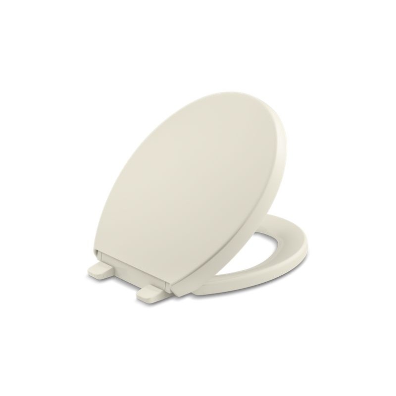 KOHLER K-4009-96 Reveal Quiet-Close Round-Front Toilet Seat In Biscuit