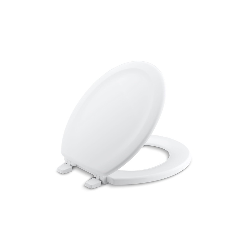KOHLER K-4648-0 Stonewood Round-Front Toilet Seat In White