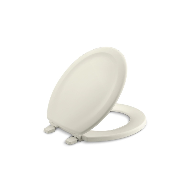 KOHLER K-4648-96 Stonewood Round-Front Toilet Seat In Biscuit