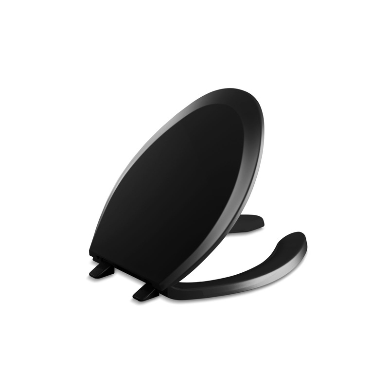 KOHLER K-4650-7 Lustra Elongated Toilet Seat In Black Black