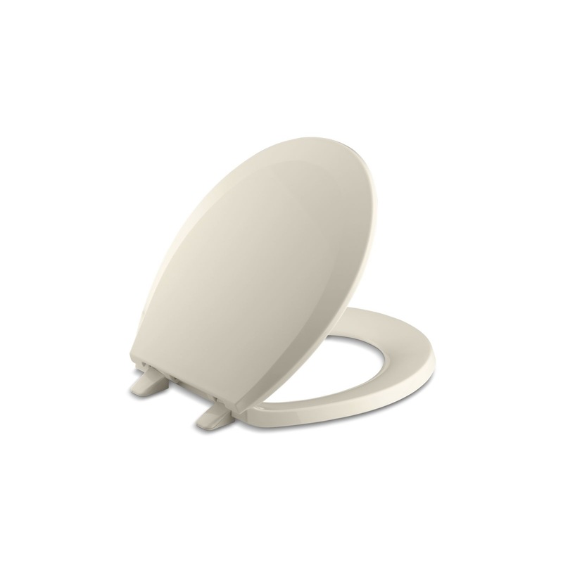KOHLER K-4662-47 Lustra Quick-Release Round-Front Toilet Seat In Almond
