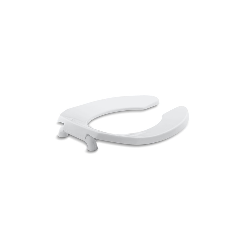 KOHLER K-4680-C-0 Lustra Round-Front Toilet Seat With Check Hinge In White