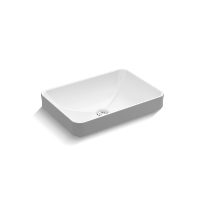 KOHLER K-5373-0 Vox 22-3/4" Rectangular Vessel Bathroom Sink In White