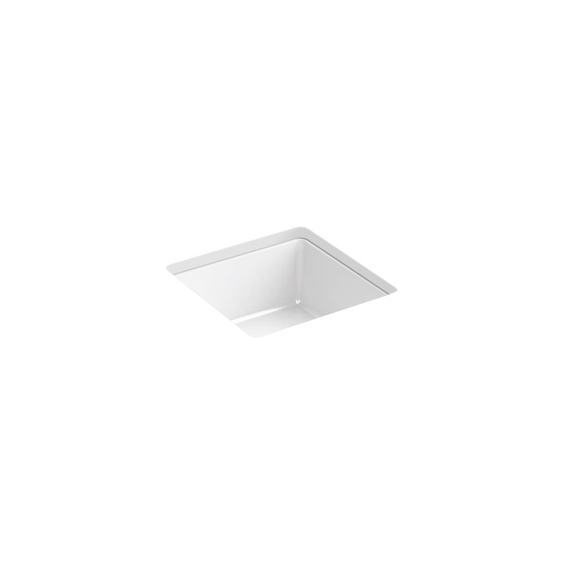 KOHLER K-8188-0 Verticyl 13" Square Undermount Bathroom Sink In White