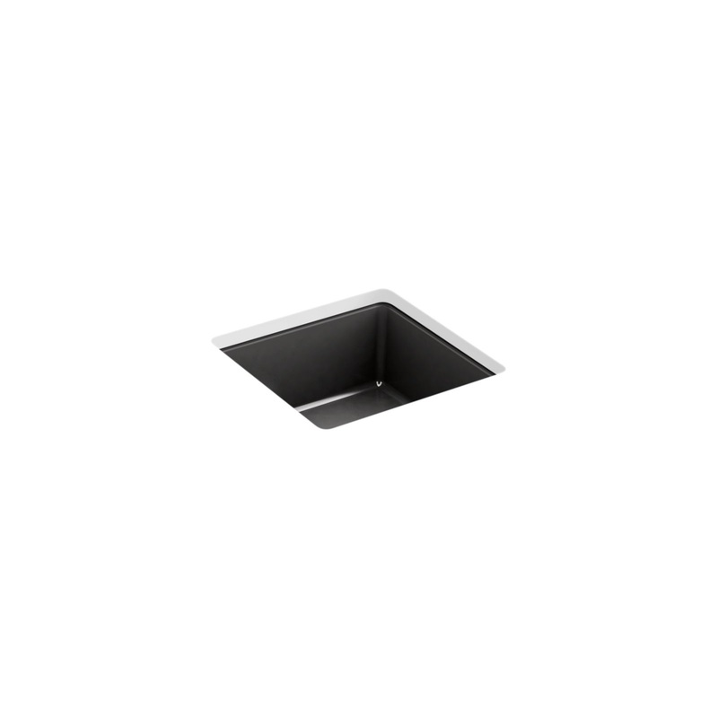KOHLER K-8188-7 Verticyl 13" Square Undermount Bathroom Sink In Black Black
