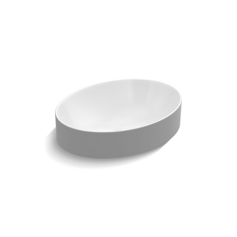 KOHLER K-99183-0 Vox 20" Oval Vessel Bathroom Sink In White