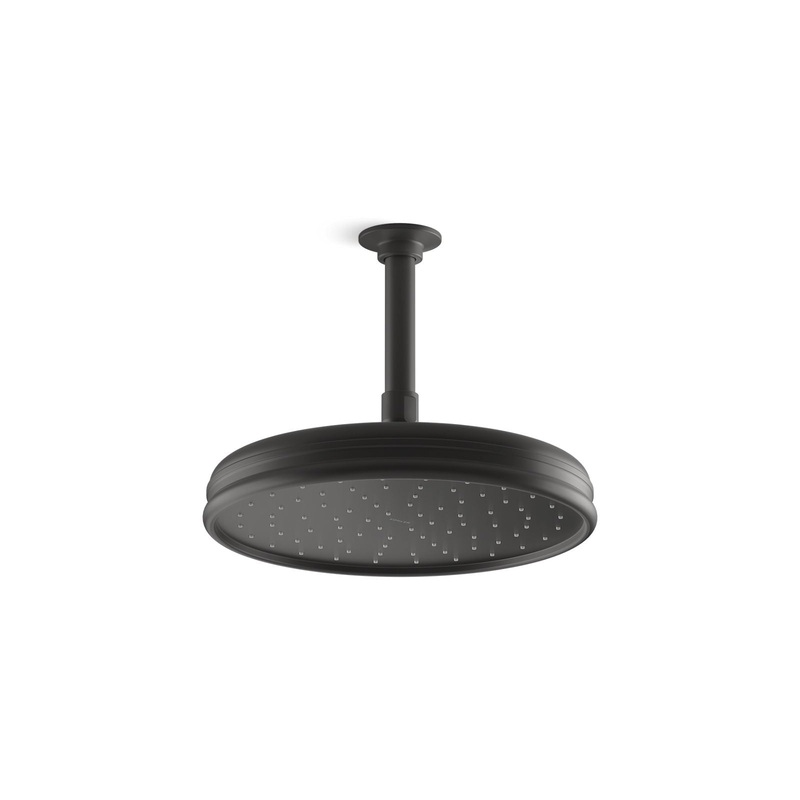 KOHLER K-13693-BL Traditional 10" Single-Function Rainhead, 2.5 Gpm In Matte Black