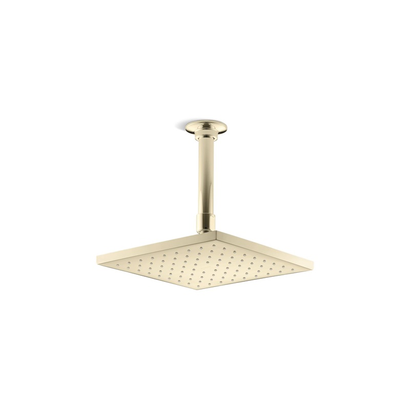 KOHLER K-13695-G-AF Contemporary 8" Square Single-Function Rainhead, 1.75 Gpm In Vibrant French Gold
