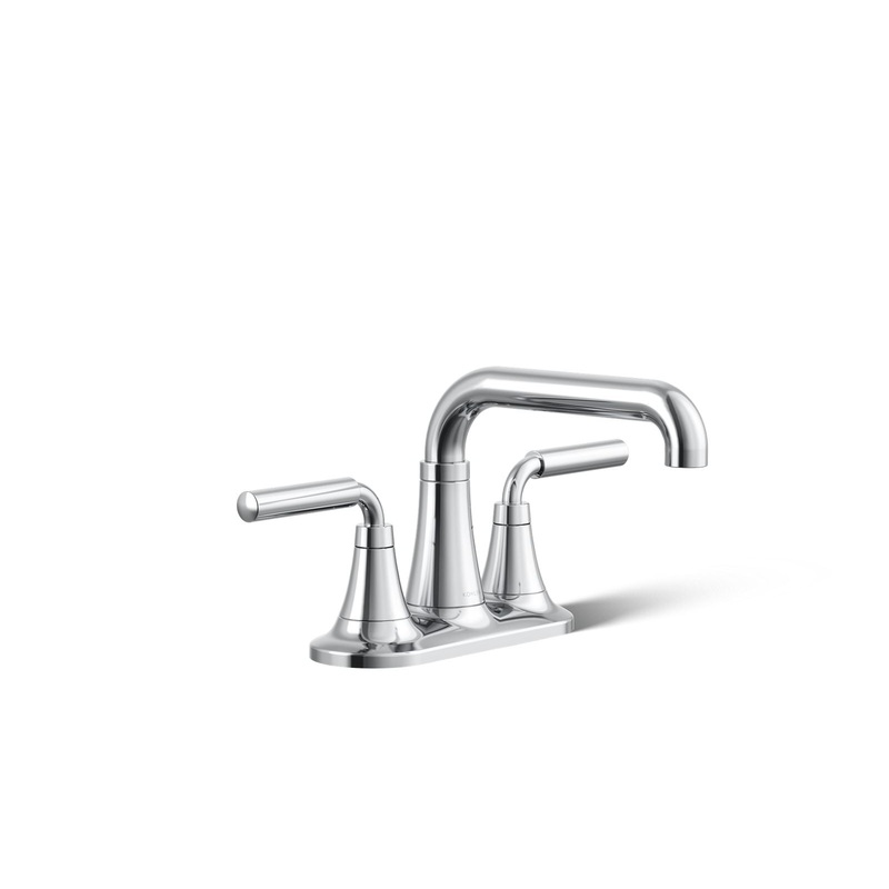 KOHLER K-27414-4-CP Tone Centerset Bathroom Sink Faucet, 1.2 Gpm In Polished Chrome