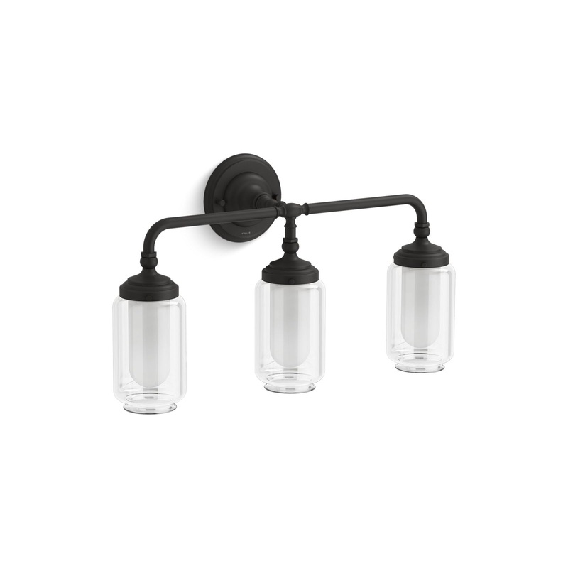 KOHLER K-32806-SC03-BLL Artifacts Three-Light Sconce In Matte Black