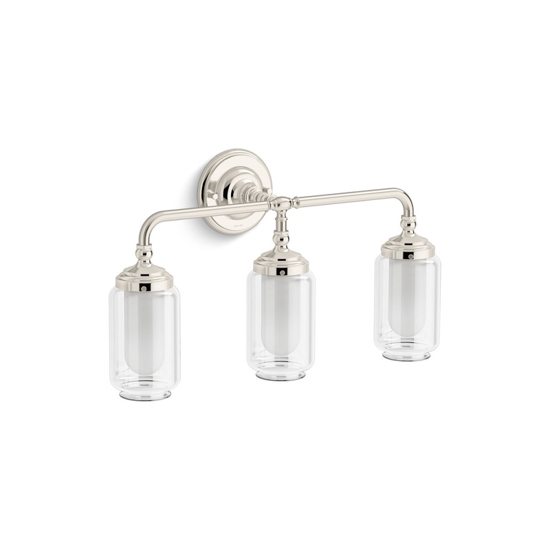 KOHLER K-32806-SC03-SNL Artifacts Three-Light Sconce In Polished Nickel