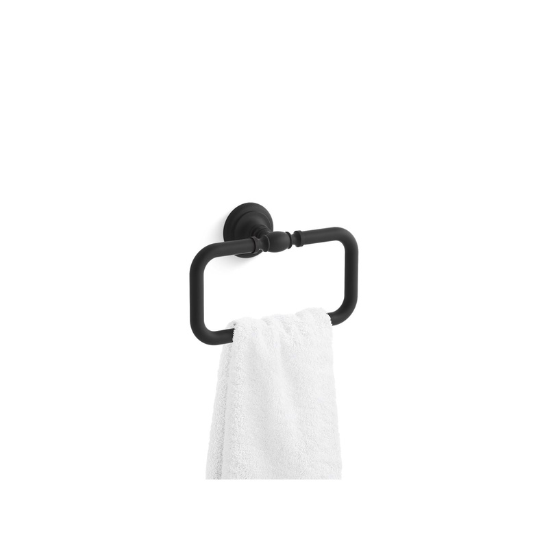 KOHLER K-72571-BL Artifacts Towel Ring In Matte Black