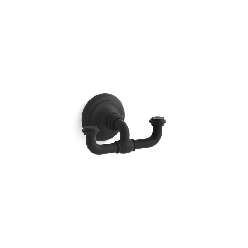 KOHLER K-72572-BL Artifacts Double Robe Hook In Matte Black