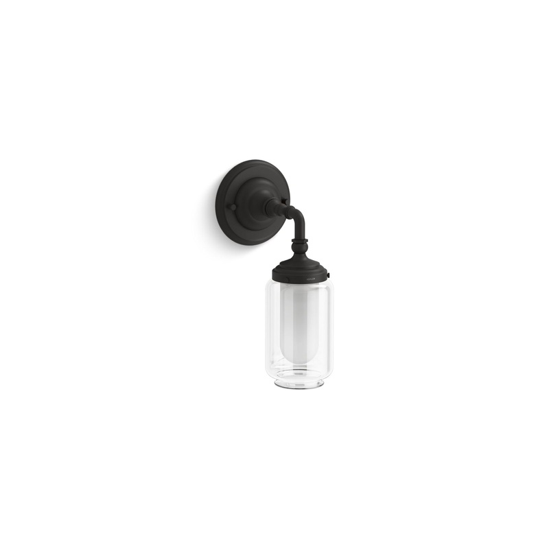 KOHLER K-72584-BLL Artifacts One-Light Sconce In Matte Black