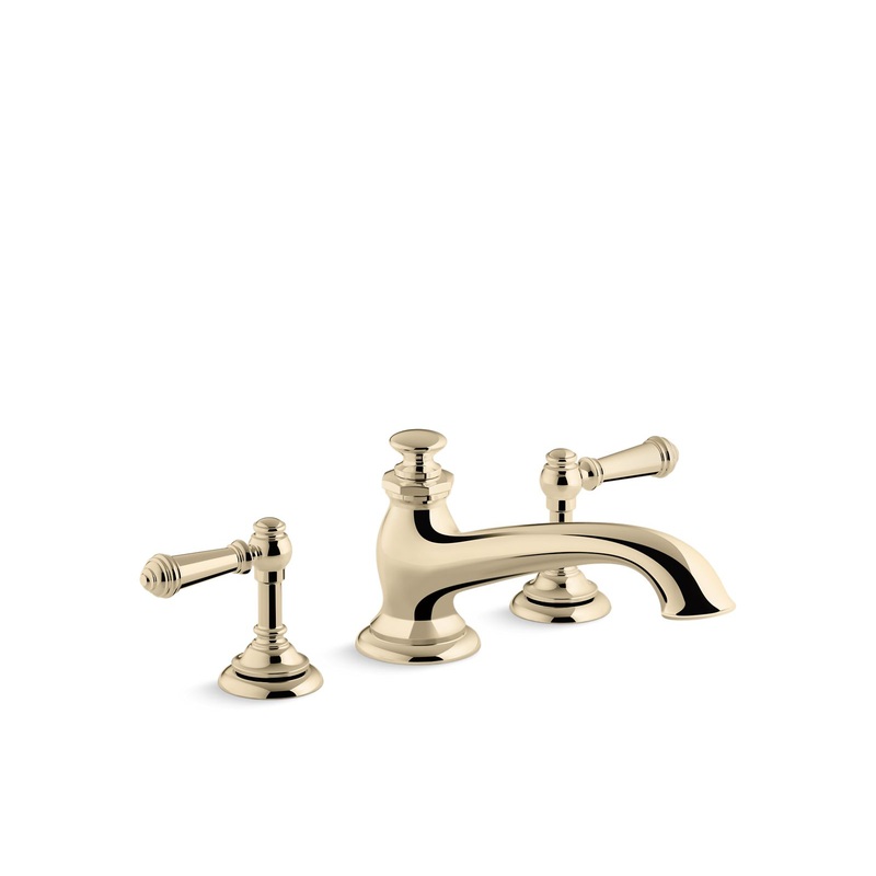 KOHLER K-72777-AF Artifacts Deck-Mount Bath Spout With Flare Design In Vibrant French Gold