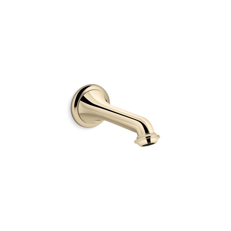 KOHLER K-72792-AF Artifacts Wall-Mount Bath Spout With Turned Design In Vibrant French Gold