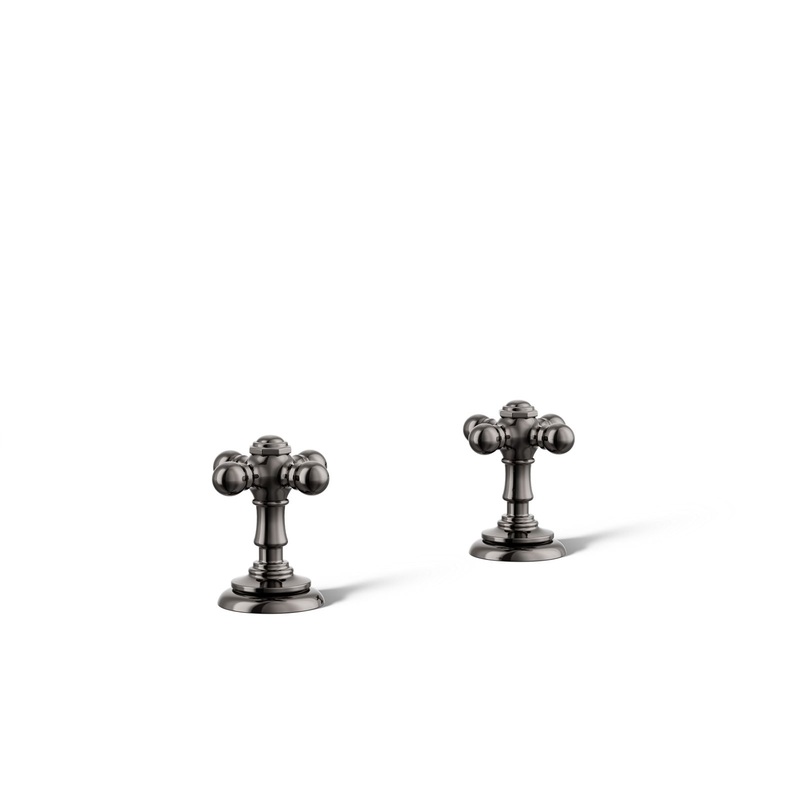 KOHLER K-98068-3-TT Artifacts Cross Bathroom Sink Faucet Handles In Vibrant Titanium