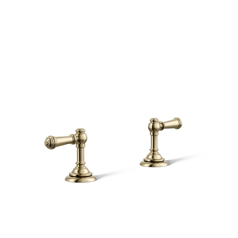 KOHLER K-98068-4-AF Artifacts Lever Bathroom Sink Faucet Handles In Vibrant French Gold