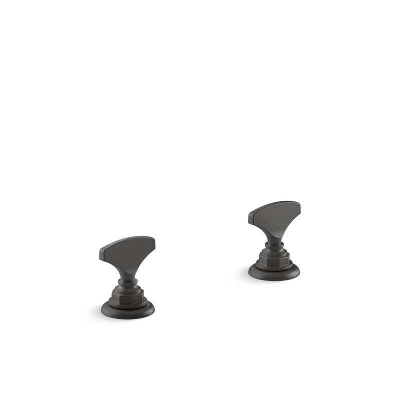 KOHLER K-98068-6-BL Artifacts T-Handle Bathroom Sink Faucet Handles In Matte Black