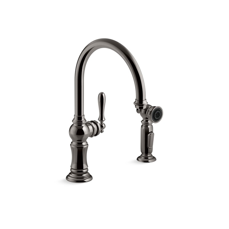 KOHLER K-99262-TT Artifacts Single-Handle Kitchen Sink Faucet With Two-Function Sprayhead In Vibrant Titanium