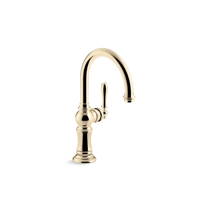 KOHLER K-99264-AF Artifacts Single-Handle Kitchen Sink Faucet In Vibrant French Gold