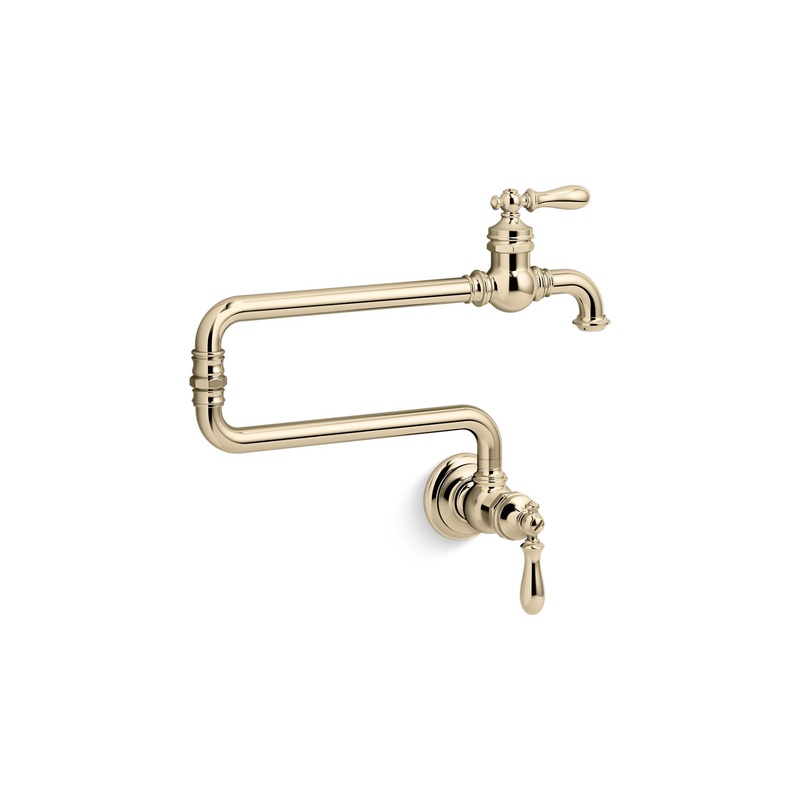 KOHLER K-99270-AF Artifacts Wall-Mount Pot Filler In Vibrant French Gold