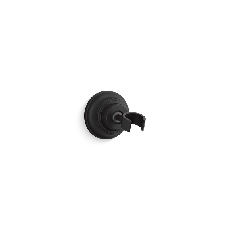 KOHLER K-10599-BL Bancroft Adjustable Wall-Mount Handshower Holder In Matte Black