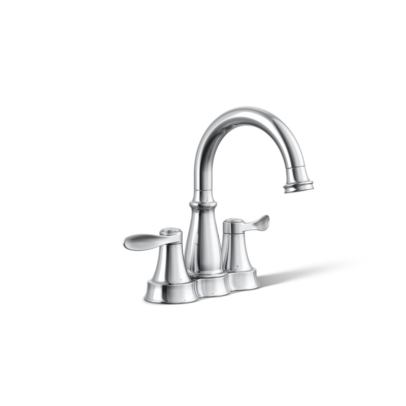 KOHLER K-27378-4-CP Bellera Centerset Bathroom Sink Faucet, 1.2 Gpm In Polished Chrome
