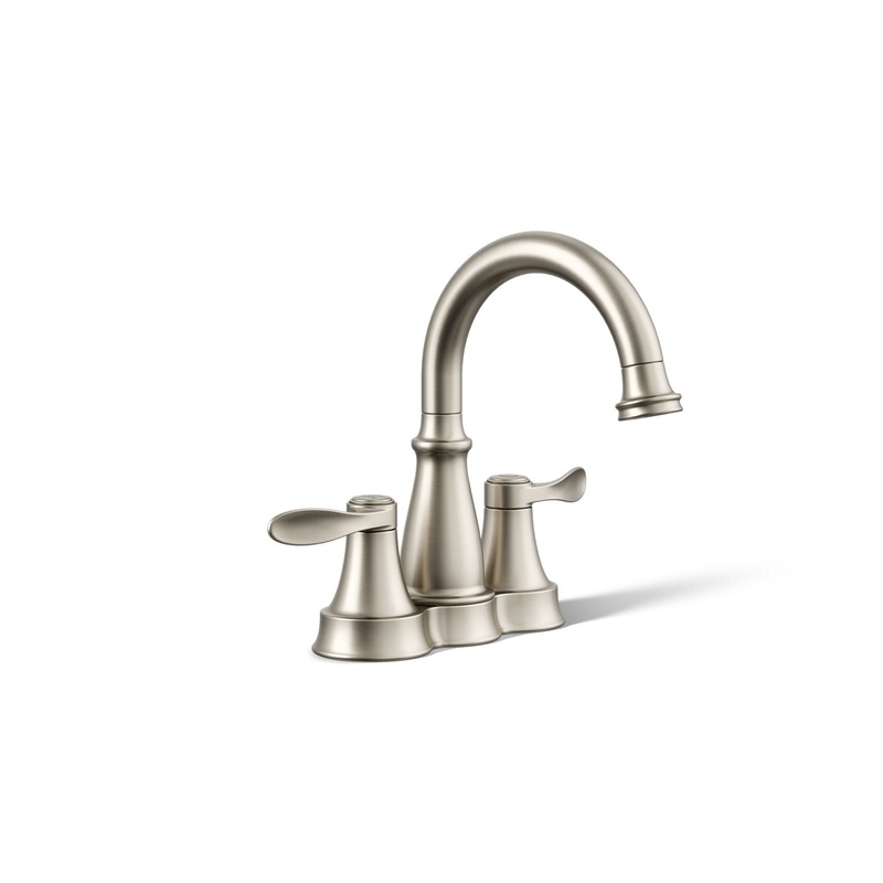 KOHLER K-27378-4K-BN Bellera Centerset Bathroom Sink Faucet, 1.0 Gpm In Vibrant Brushed Nickel