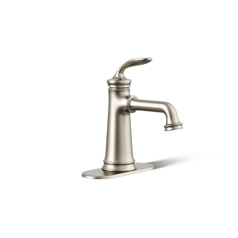 KOHLER K-27379-4-BN Bellera Single-Handle Bathroom Sink Faucet, 1.2 Gpm In Vibrant Brushed Nickel