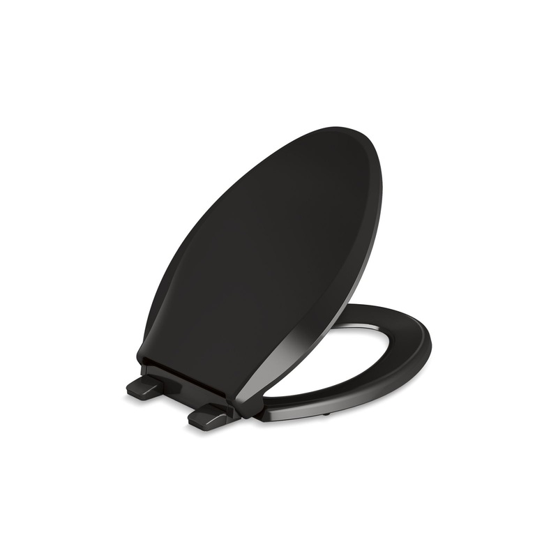 KOHLER K-4636-RL-7 Cachet Readylatch Quiet-Close Elongated Toilet Seat In Black Black