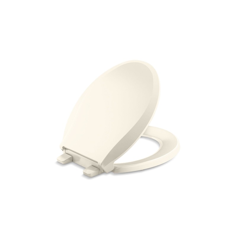 KOHLER K-4639-RL-47 Cachet Readylatch Quiet-Close Round-Front Toilet Seat In Almond