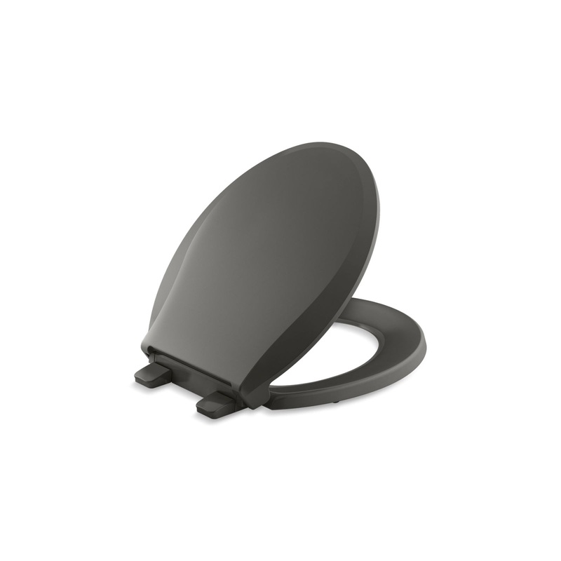 KOHLER K-4639-RL-58 Cachet Readylatch Quiet-Close Round-Front Toilet Seat In Thunder Grey