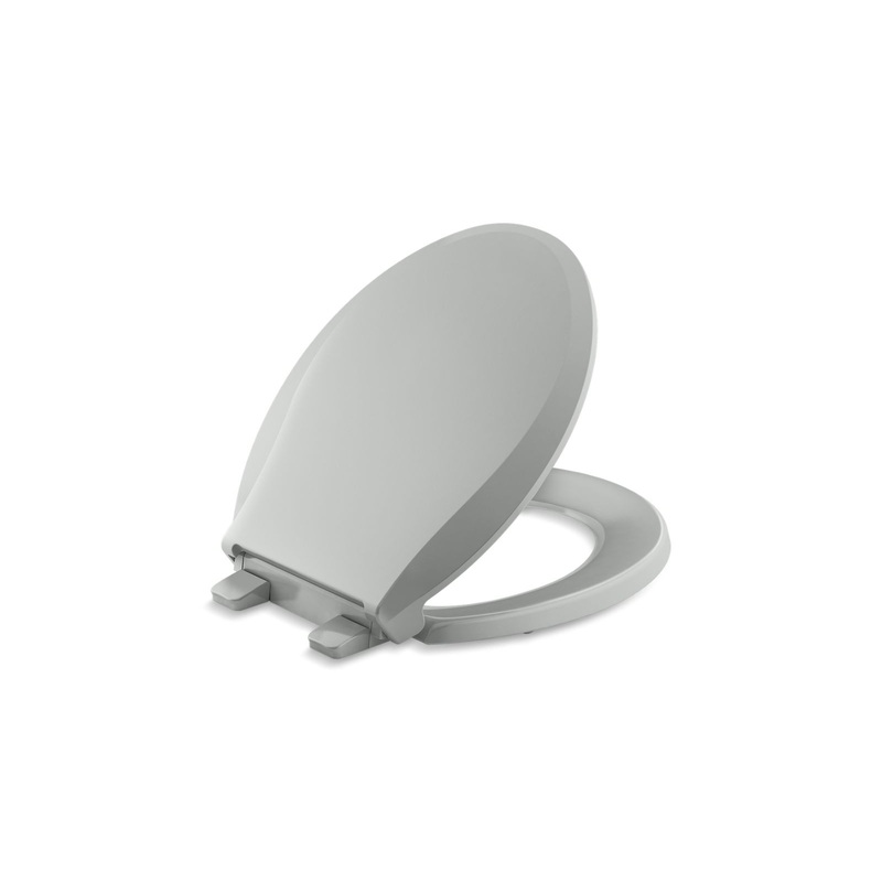 KOHLER K-4639-RL-95 Cachet Readylatch Quiet-Close Round-Front Toilet Seat In Ice Grey