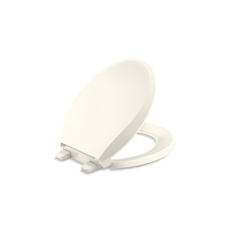KOHLER K-4639-RL-96 Cachet Readylatch Quiet-Close Round-Front Toilet Seat In Biscuit
