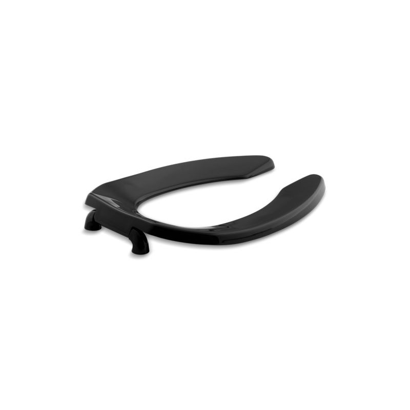 KOHLER K-4671-C-7 Lustra Elongated toilet seat with check hinge, in Black Black
