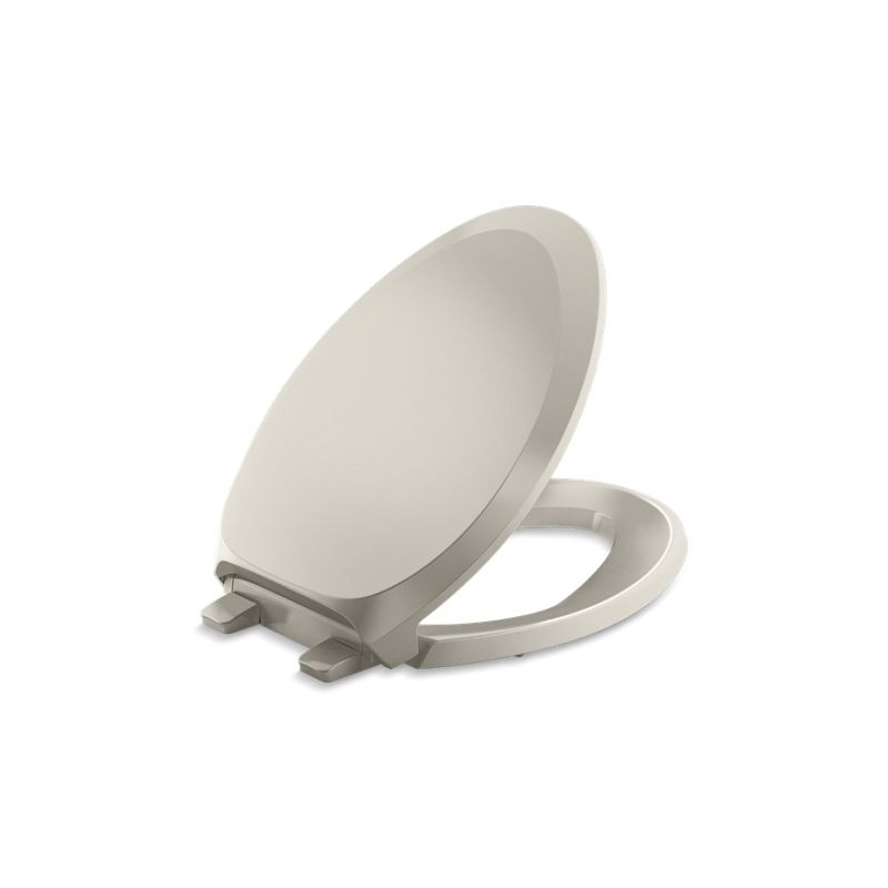 KOHLER K-4713-RL-G9 French Curve Readylatch Quiet-Close Elongated Toilet Seat In Sandbar