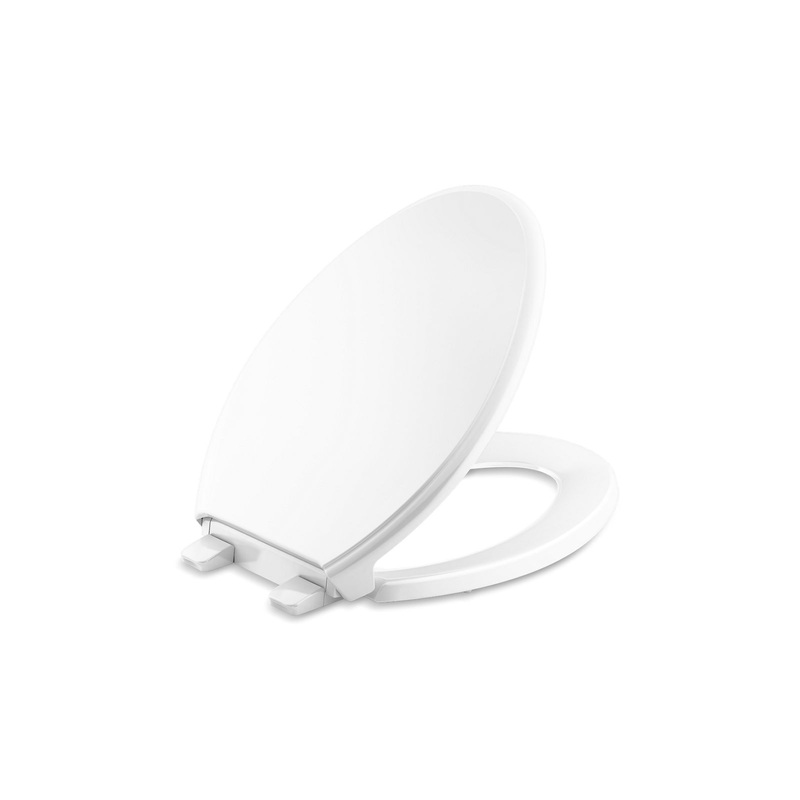 KOHLER K-4733-RL-0 Glenbury Readylatch Quiet-Close Elongated Toilet Seat In White
