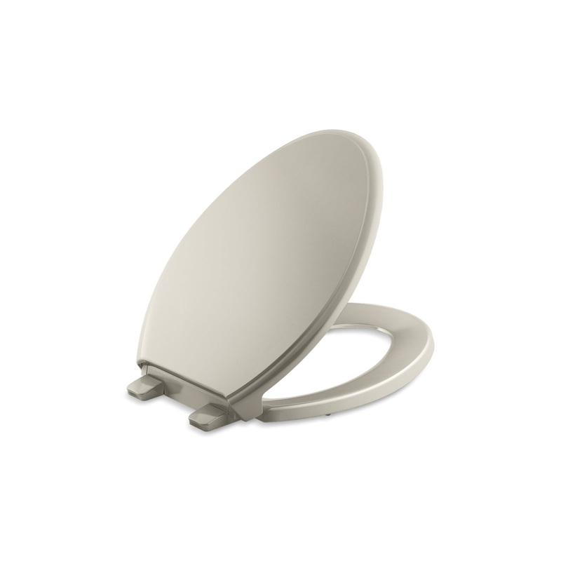 KOHLER K-4733-RL-G9 Glenbury Readylatch Quiet-Close Elongated Toilet Seat In Sandbar