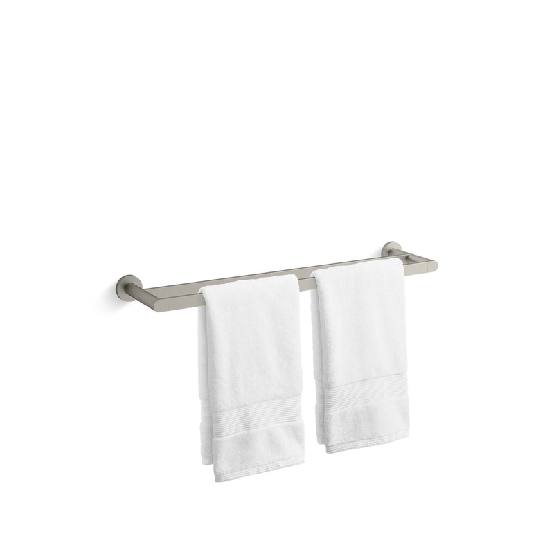 KOHLER K-73144-BN Composed 24" Double Towel Bar In Vibrant Brushed Nickel