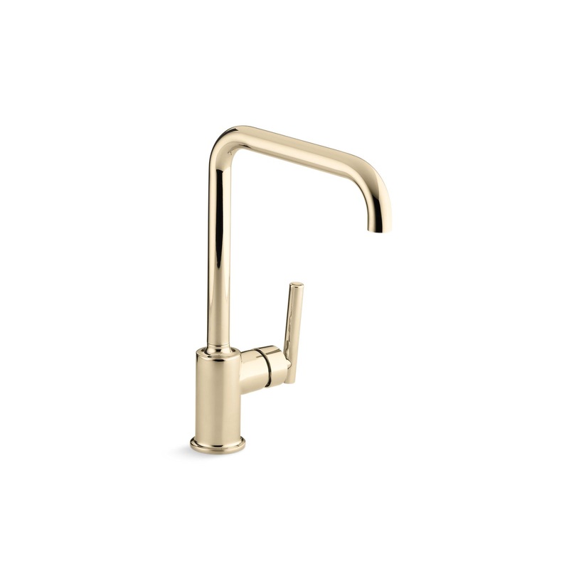 KOHLER K-7507-AF Purist Single-Handle Kitchen Sink Faucet In Vibrant French Gold