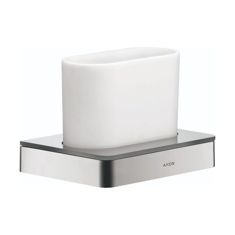 AXOR 42834000 Chrome Universal Accessories Modern Toothbrush Tumbler