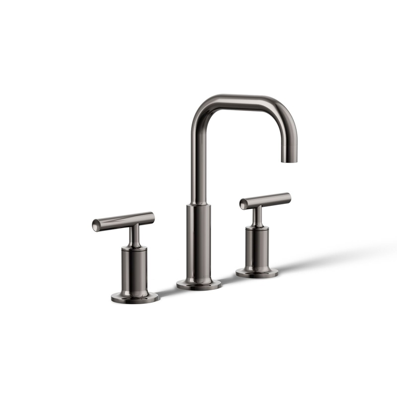 KOHLER K-14406-4-TT Purist Widespread Bathroom Sink Faucet With Lever Handles, 1.2 Gpm In Vibrant Titanium