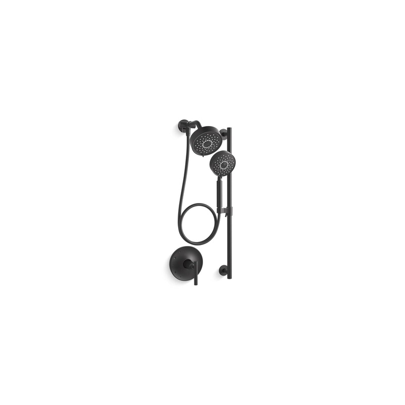 KOHLER K-22181-BL Purist Showering Kit, 2.5 Gpm In Matte Black